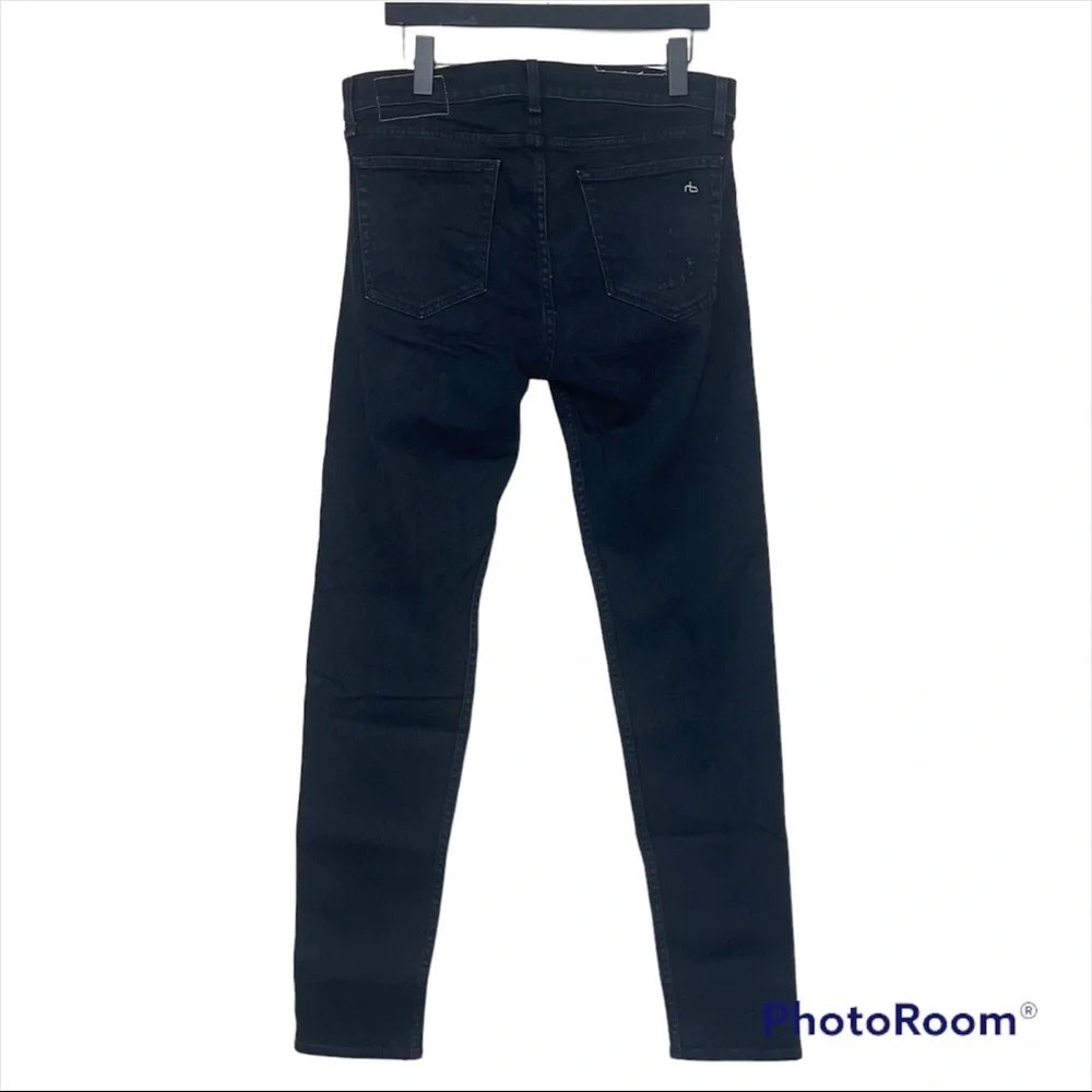 Rag & Bone Standard Issue Fit 1 Skinny Leg Black Jeans Sz 36